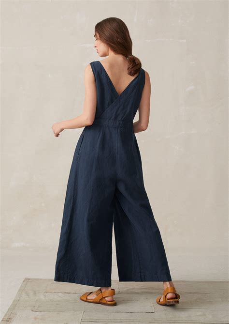 wide leg jumpsuit cotton