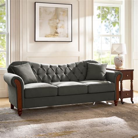 Wide Tufted Sofa