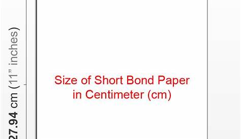 SHORT BOND PAPER SIZE - What Is Its Size In Microsoft (MS) Word