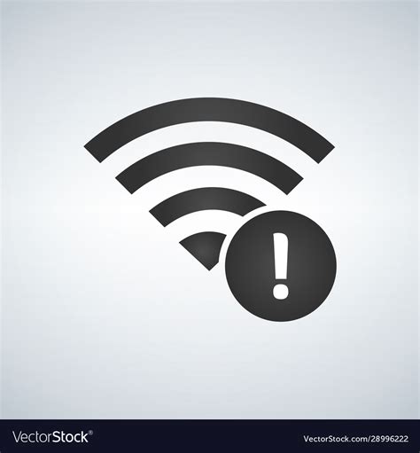 Wifi Icon With Exclamation Mark. Wifi Icon And Alert, Error, Alarm
