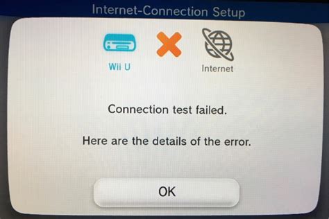 Wii Connection Test Fail