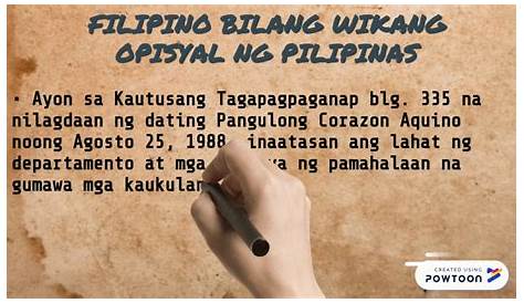 Mga Wikang Opisyal Ng Pilipinas