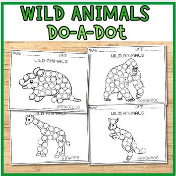 Wild Animals Do A Dot Printables