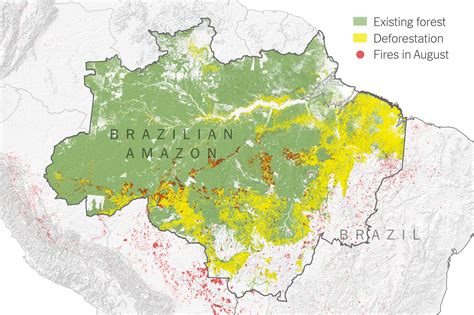 wildfires in amazon map today