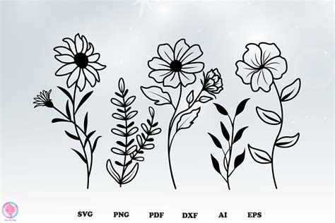Discover the Beauty of Nature with Wildflower SVG Designs – Perfect for DIY Projects and Crafting!