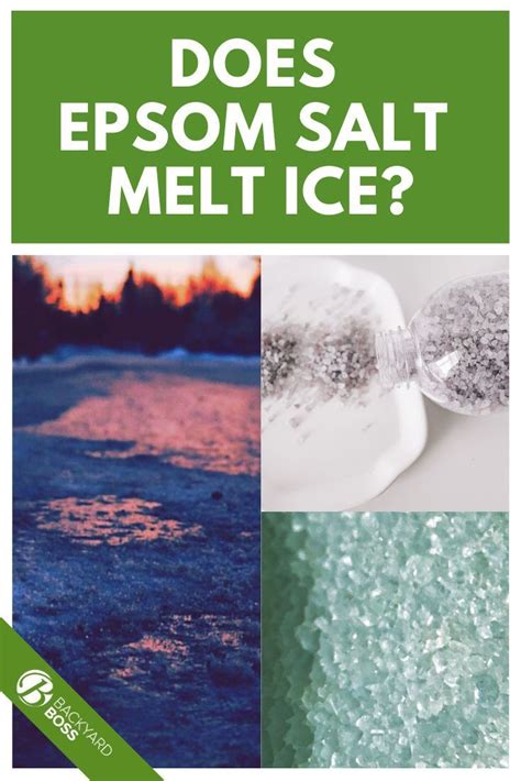 Epsom salt and ice will epsom salt melt ice?