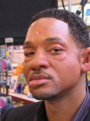 will smith movie where his face swells
