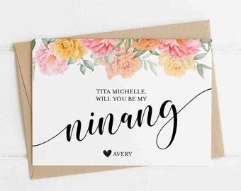 will you be our ninang message