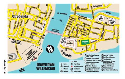 willemstad curacao map