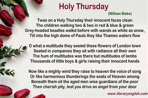 william blake holy thursday analysis