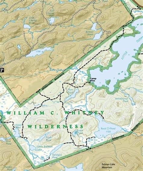 William C Whitney Wilderness Map