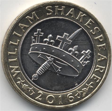 william shakespeare 2 pound coin ebay