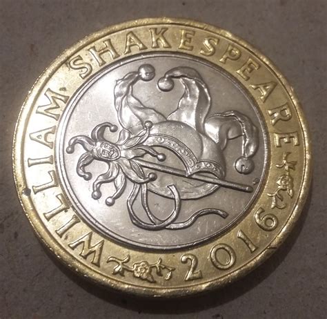 william shakespeare 2 pound coin price