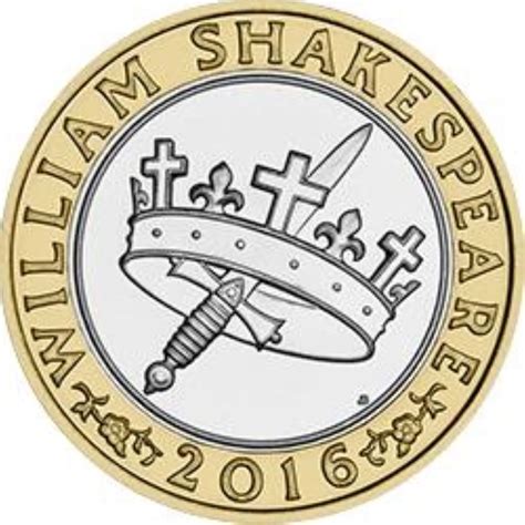 william shakespeare 2 pound coin value