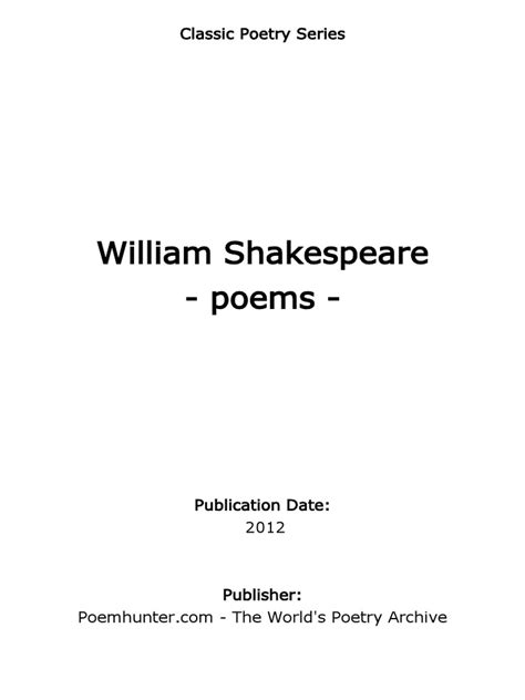 william shakespeare poems pdf free download