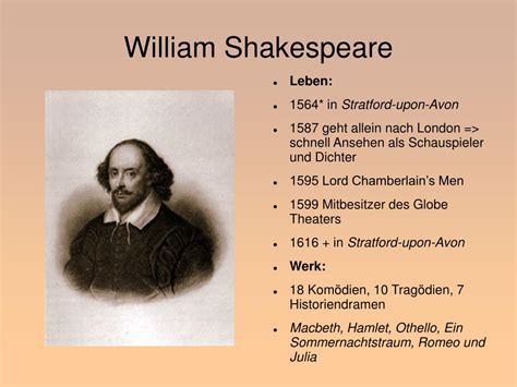 william shakespeare powerpoint deutsch