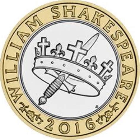 william shakespeare two pound coin