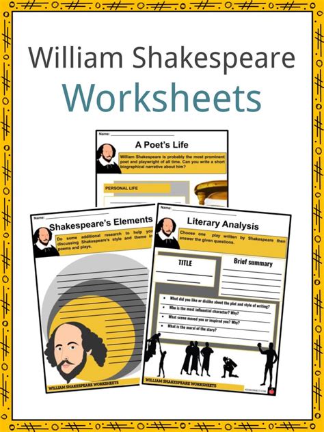 william shakespeare worksheet