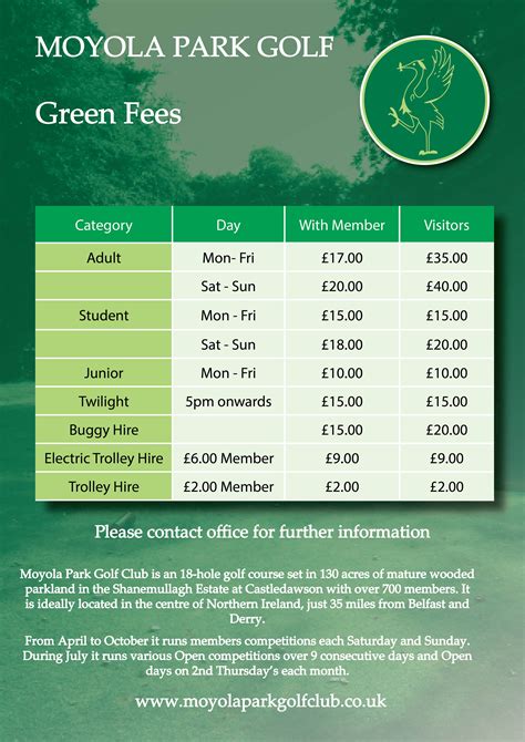 willow park golf course green fees comparison