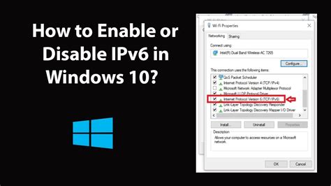 win 10 disable ipv6