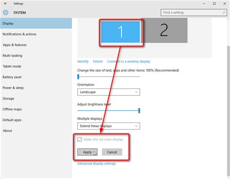 win 10 display settings