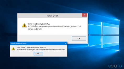 win32 error code 126