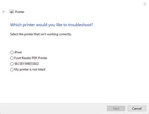 win32 error code returned by the print processor