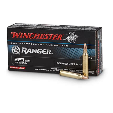Winchester 223 Rem 55 gr Ballistic Silvertip Ranger Trade Ammo 20/Box