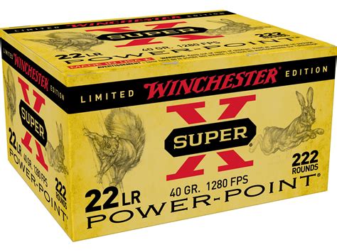 Winchester 22 Long Rifle Super X 40 Grain Dynapoint Case 