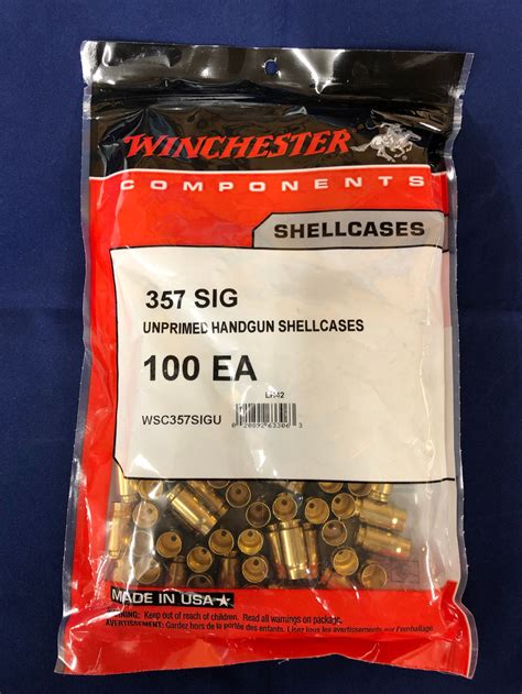 Winchester Pistol Brass 357 Sig Brass 100bag