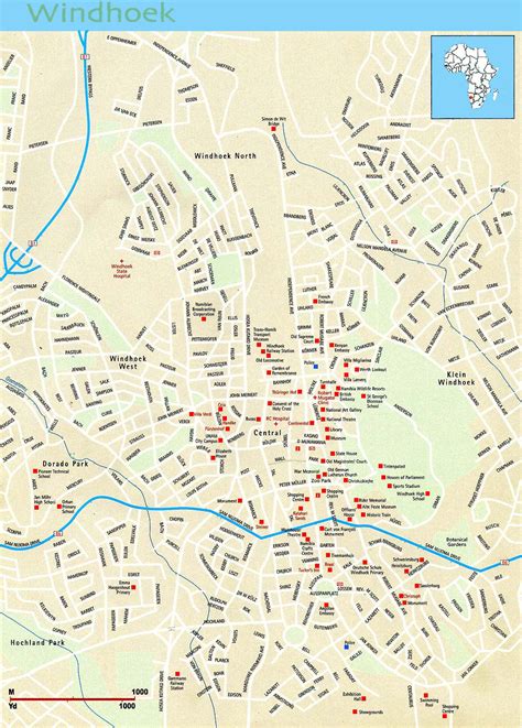 windhoek street map