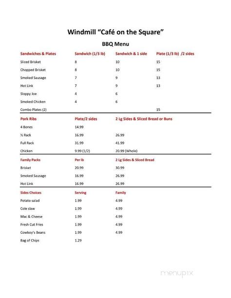 Windmill Cafe On The Square