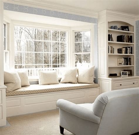 Bay Window seating with extra features Like Storage and Book Shelf Part