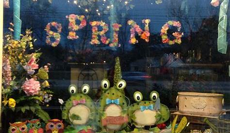 Window Storefront Spring Decorations