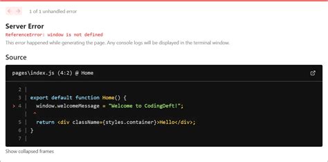 Window Not Defined Node Js