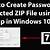 windows 10 zip folder password recovery