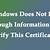 windows does not have enough information to verify certificate