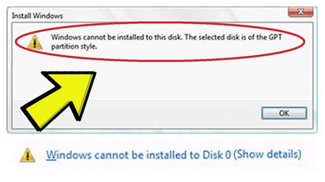 windows 10 cannot install gpt partition style