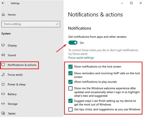 Windows 10 Enable Notifications Registry