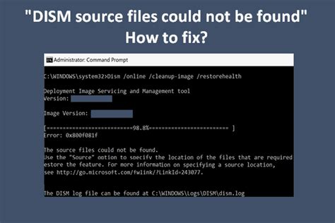 windows 10 error 0x800f081f the source files could not be found