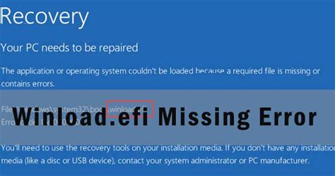 windows 10 error code 0xc00000f winload efi