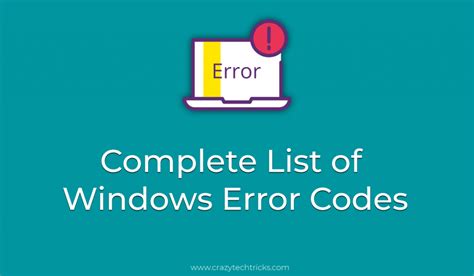 windows 10 error codes list pdf