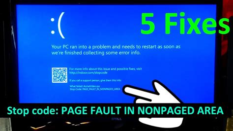 windows 10 error stop code page fault in nonpaged area