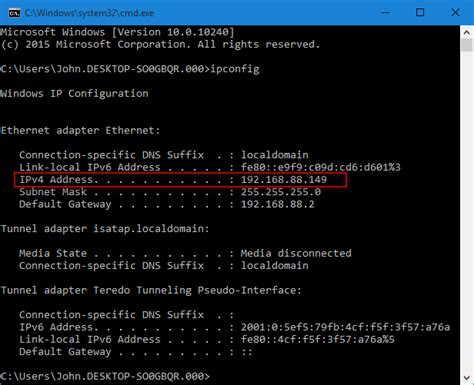 windows 10 find ip addresses on network