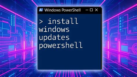 windows 10 force install updates powershell