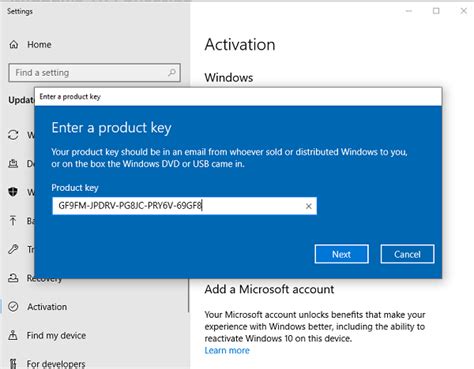 windows 10 free activation product key