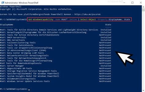 windows 10 rsat tools installieren powershell