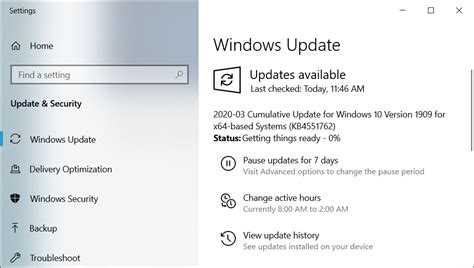 windows 10 security update not installing