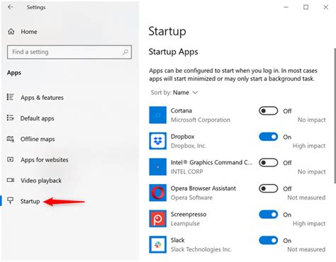 Windows 10 startup programs