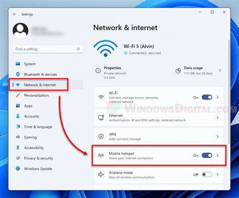 windows 11 as hotspot